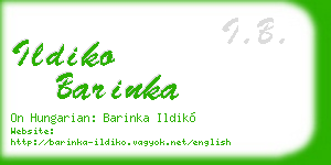 ildiko barinka business card